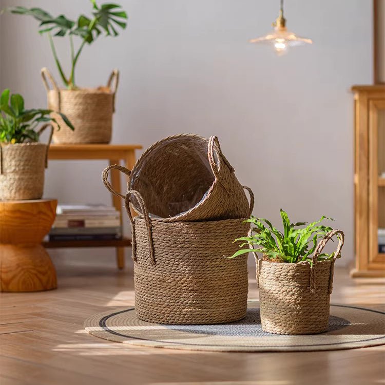 French Country Woven Planter Basket, view 3
