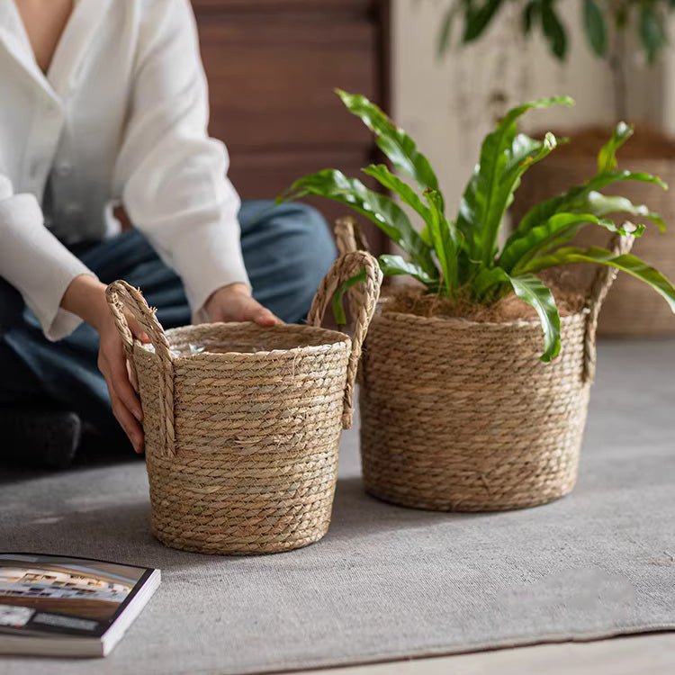 French Country Woven Planter Basket, view 9