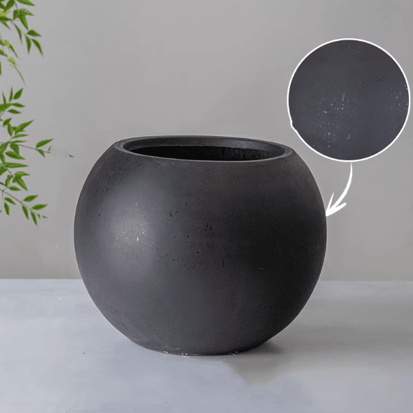 Round Magnesium Clay Planter, view 12