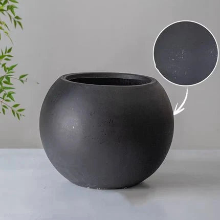 Round Magnesium Clay Planter, view 13