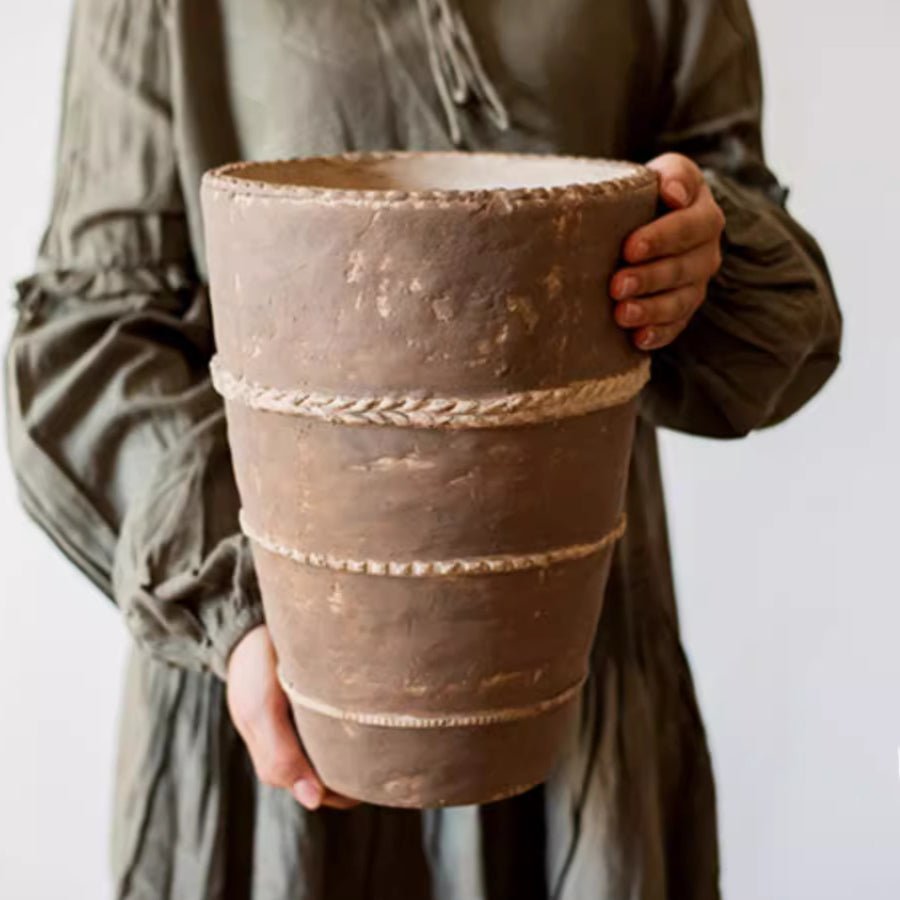 Tasha Red Terracotta Planter, view 10
