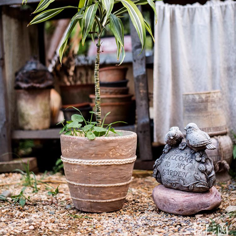 Tasha Red Terracotta Planter, view 9
