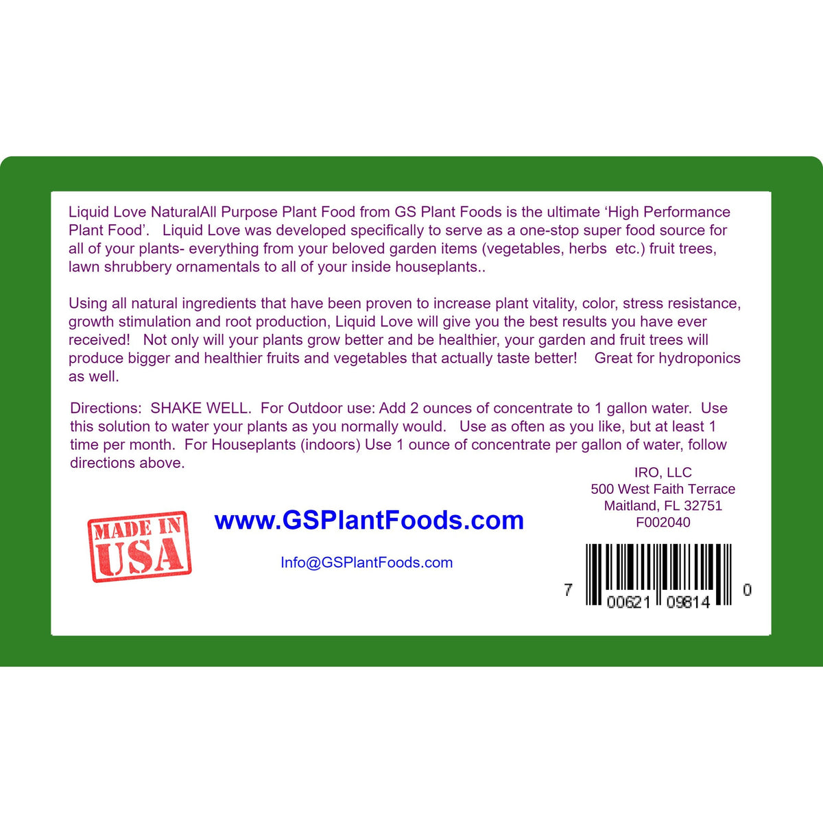 Liquid Love- All Purpose Natural Plant Food, view 5