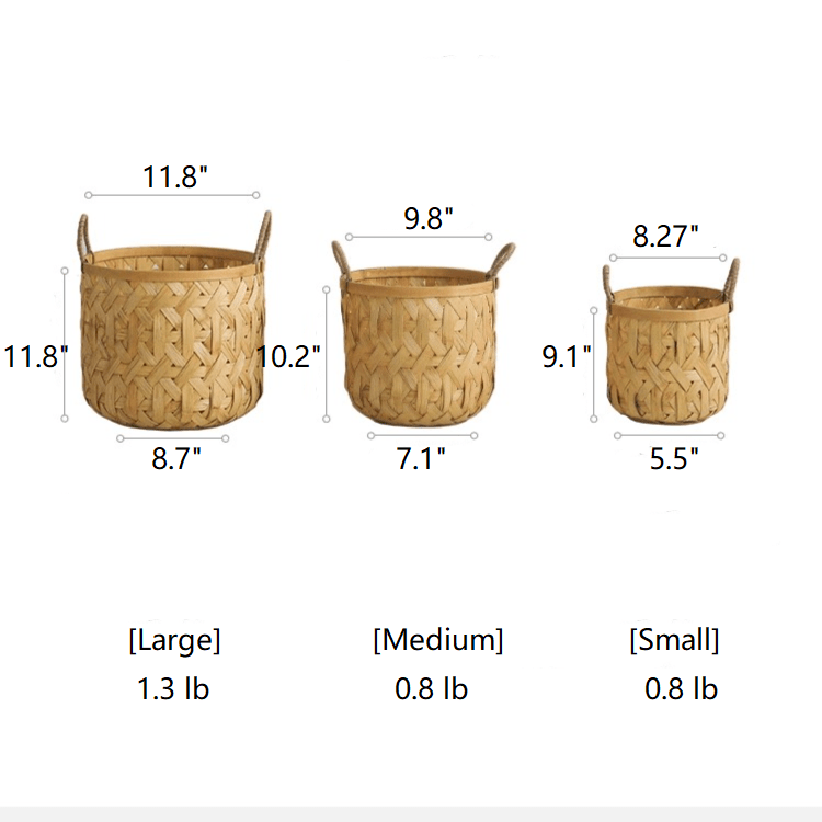 Bamboo Woven Storage Basket, view 11