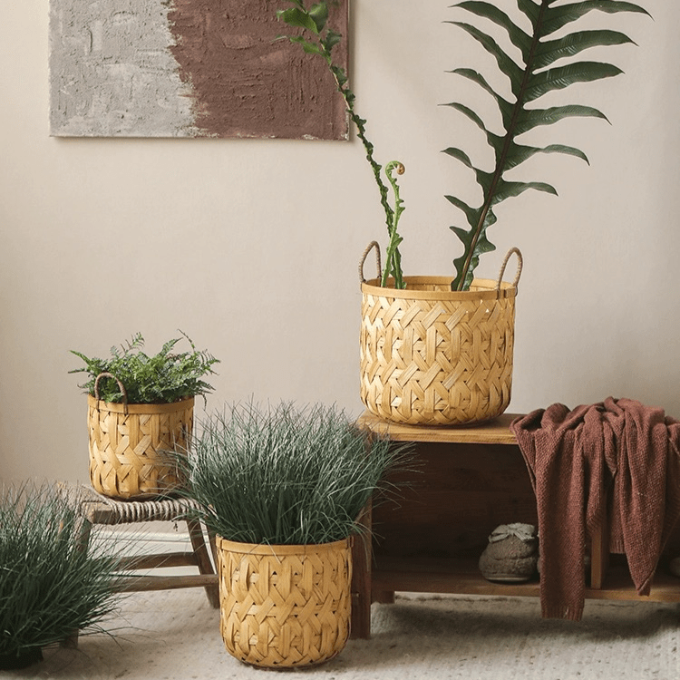 Bamboo Woven Storage Basket, view 2
