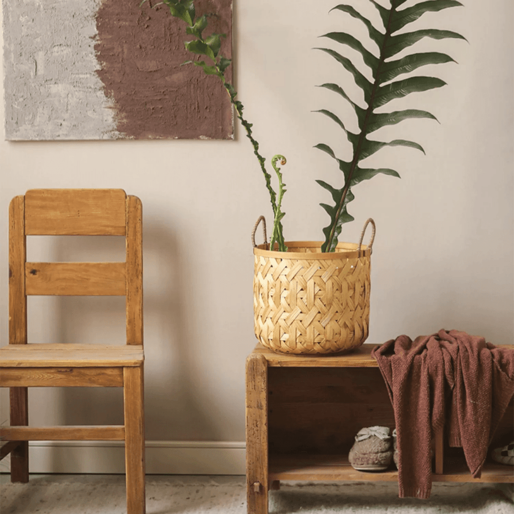 Bamboo Woven Storage Basket, view 3