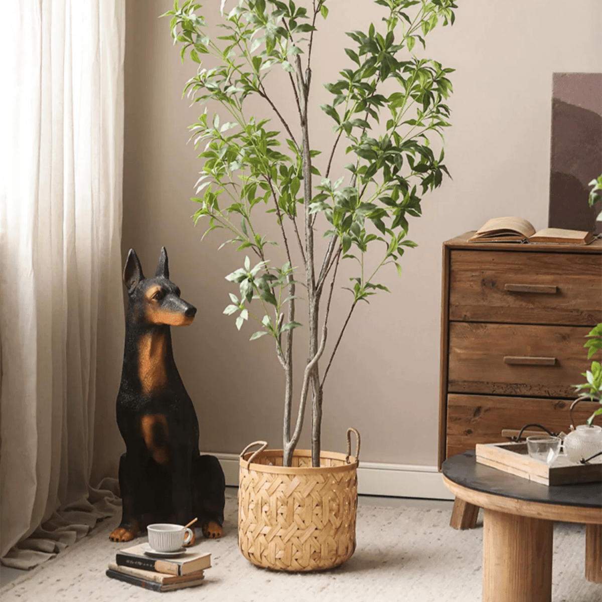 Bamboo Woven Storage Basket, view 6