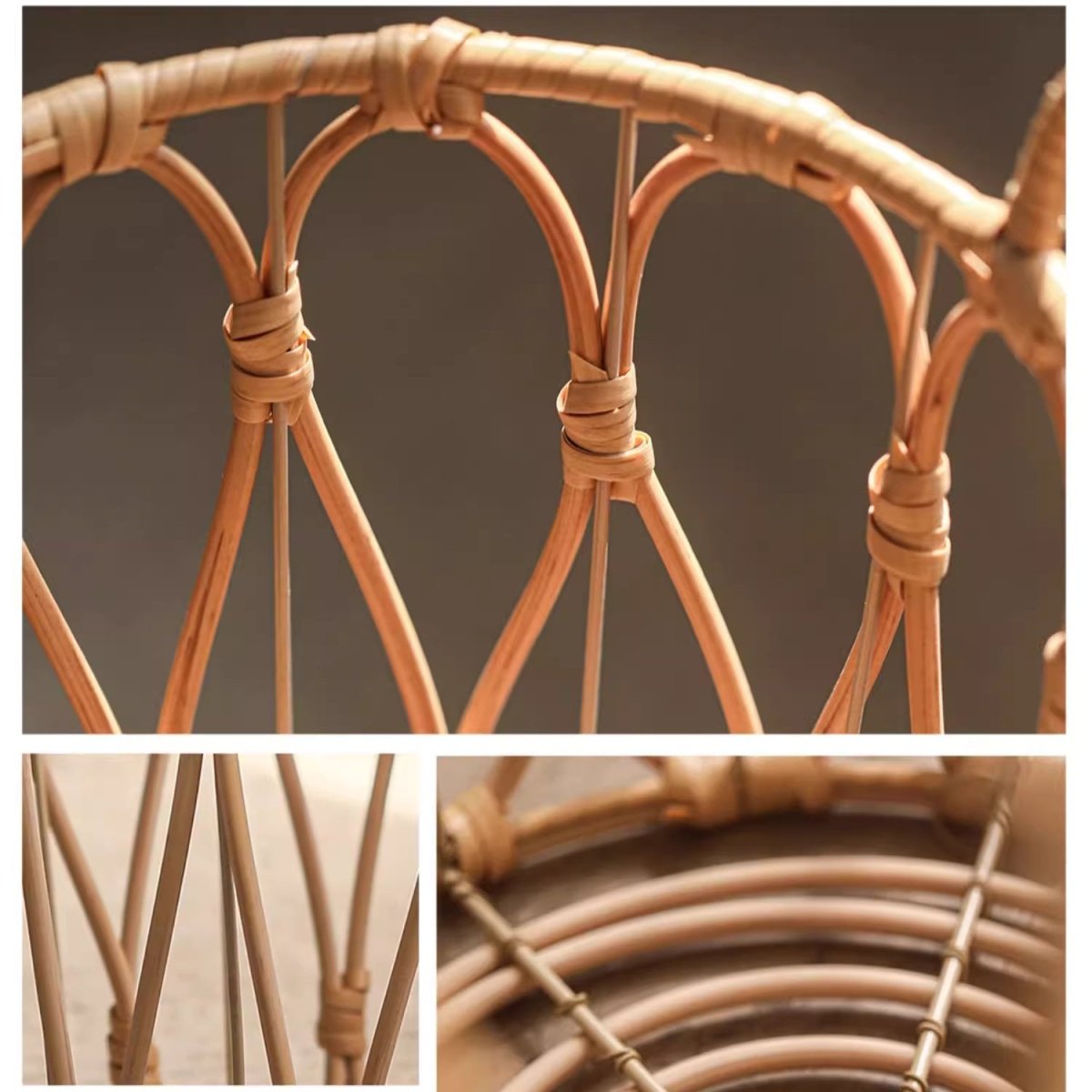 Bohemian Open-Weave Rattan Basket, view 2