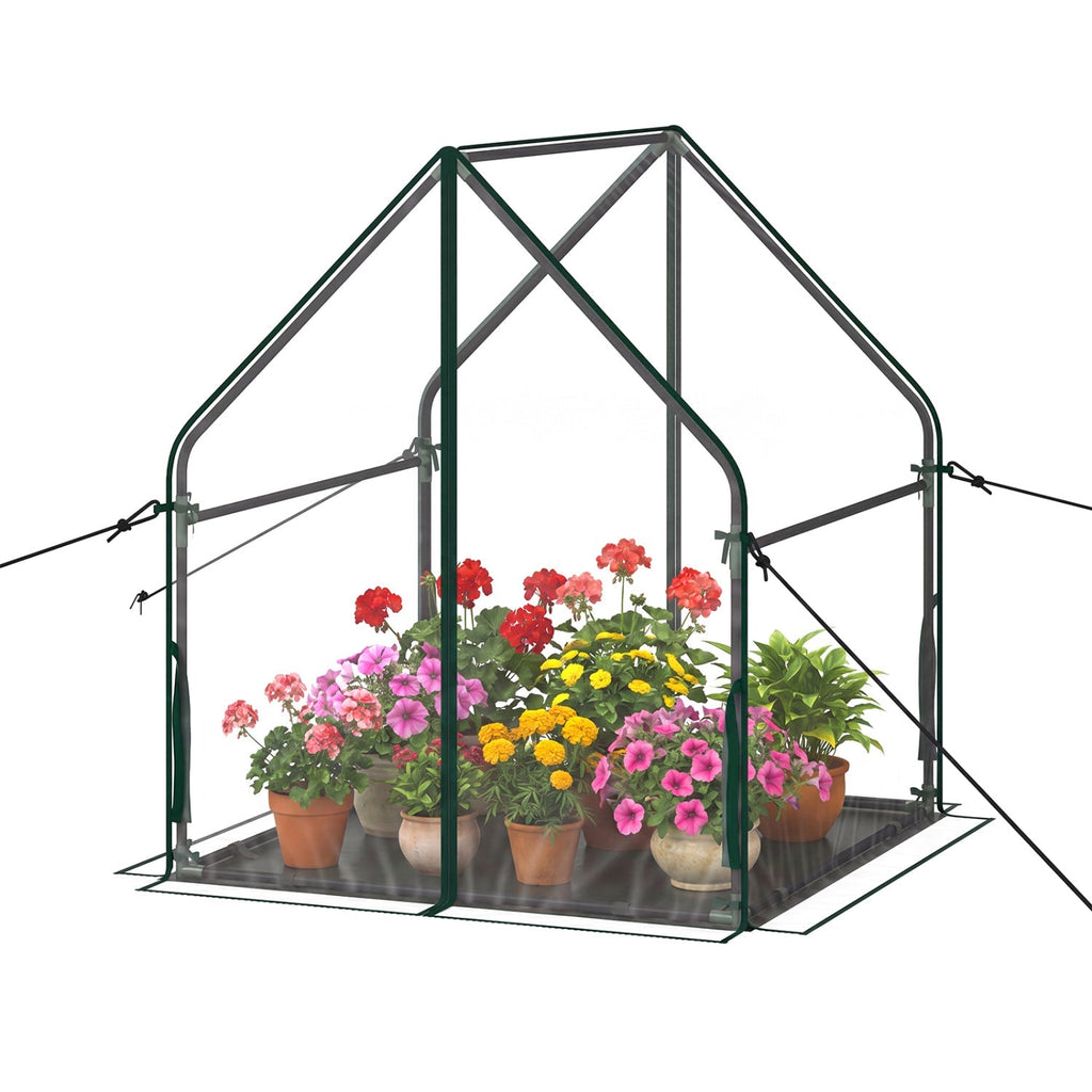 Mini Greenhouse with Metal Frame and Waterproof Cover, view 3