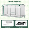 Mini Tunnel Greenhouse with Roll-up Zipper Door, view 7