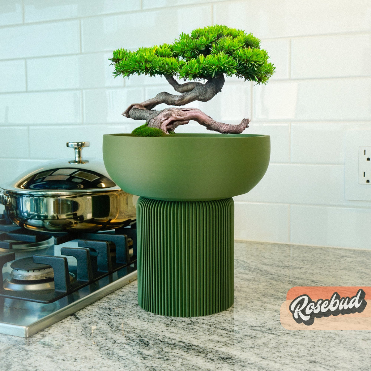 Modern Pedestal Plant Pot, Two-Piece, view 4
