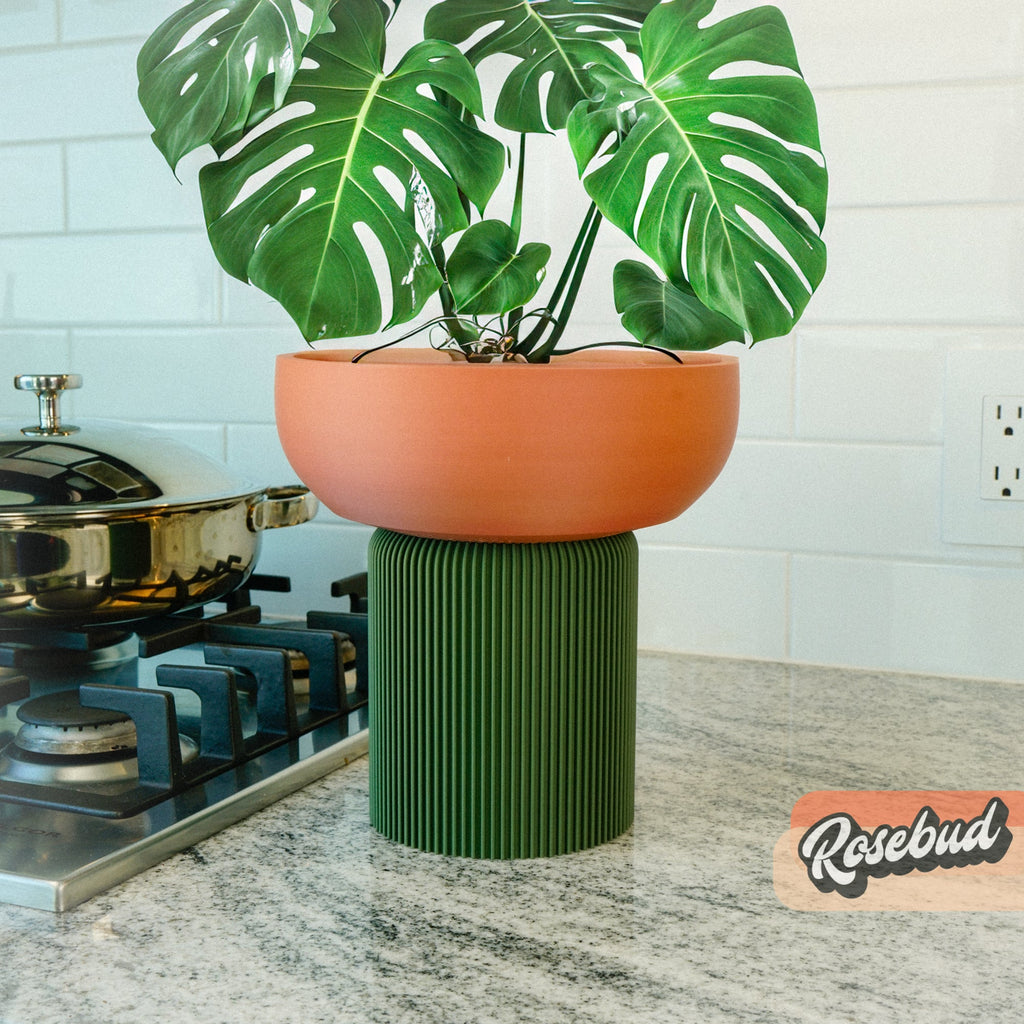 Modern Pedestal Plant Pot, Two-Piece, view 14