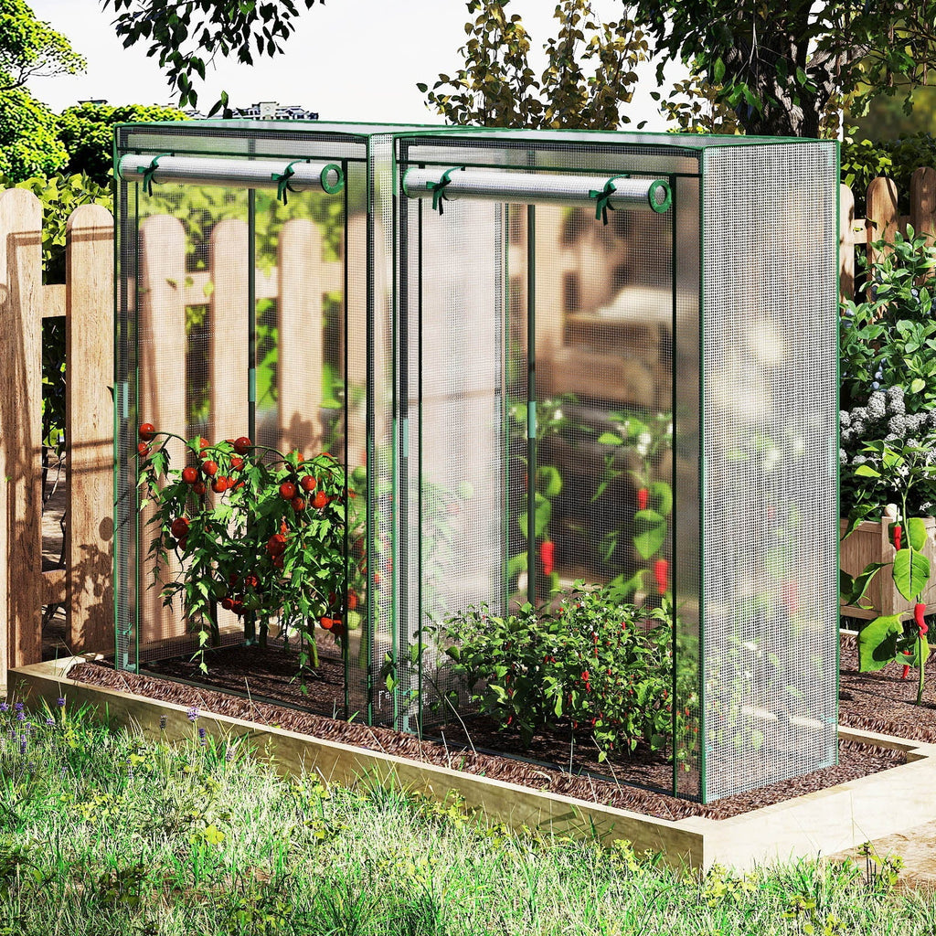 Portable Mini Greenhouse with Roll-Up Zippered Door, view 5