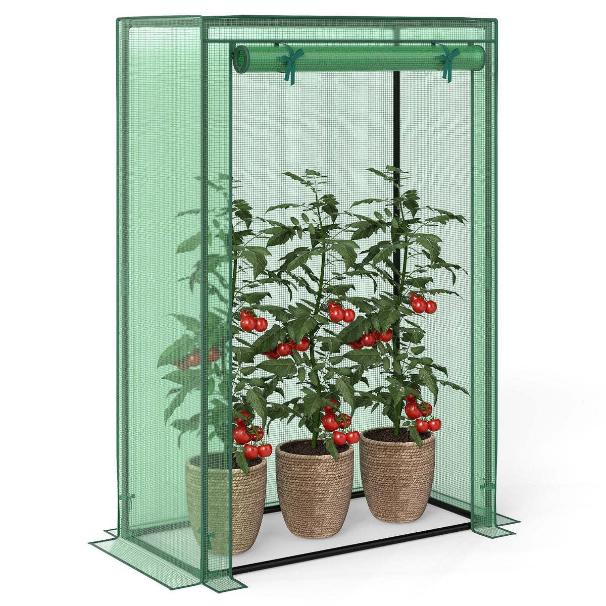 Portable Mini Greenhouse with Roll-Up Zippered Door, view 10