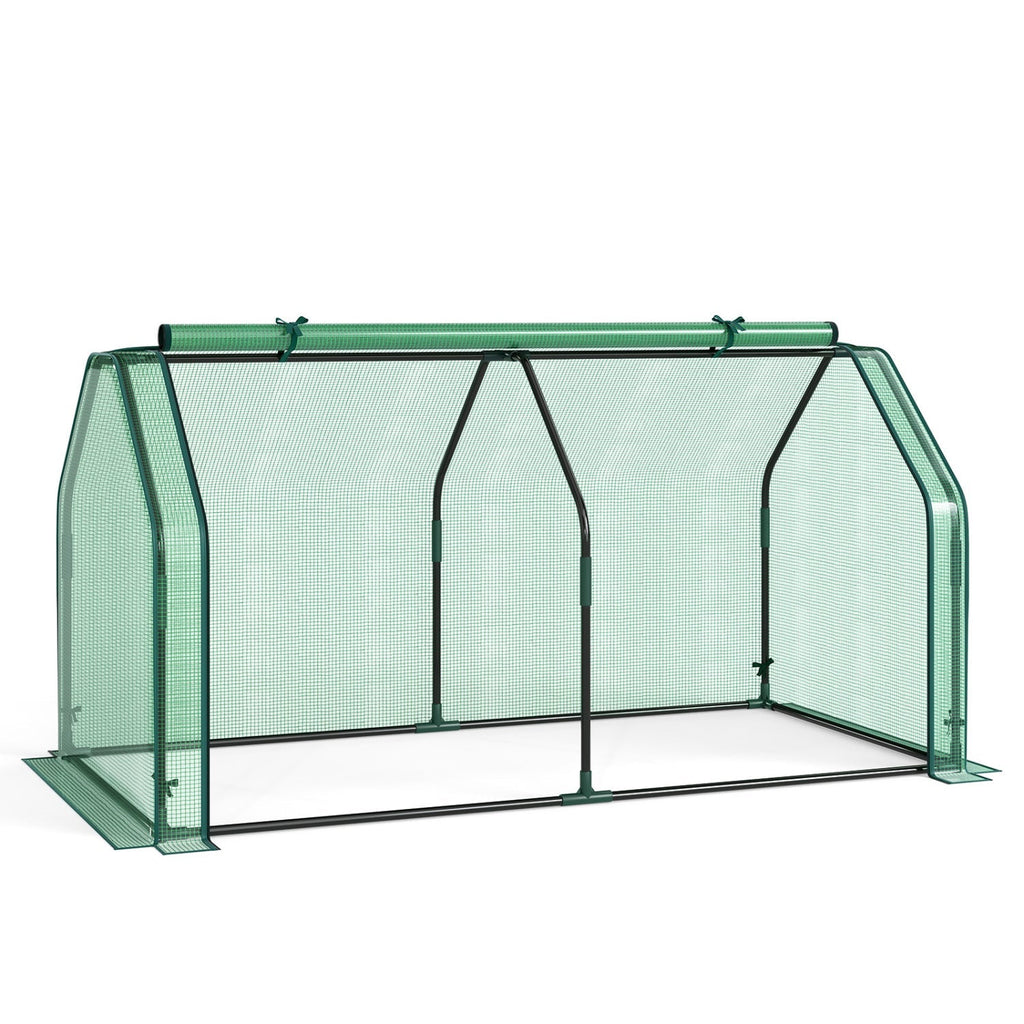 Portable Mini Greenhouse with PE Cover and Roll-Up Door, view 6