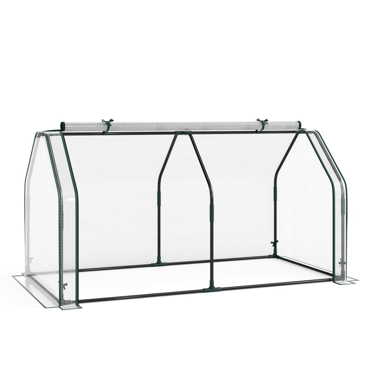 Portable Mini Greenhouse with PE Cover and Roll-Up Door, view 2