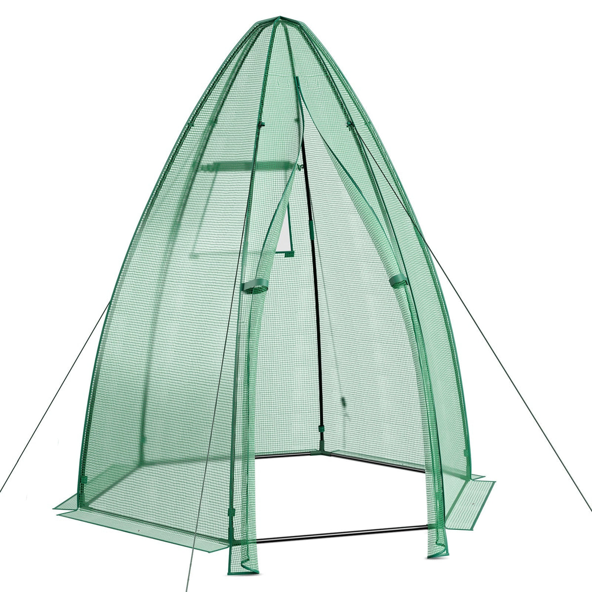 5.5 x 5.5 x 6 Feet Portable Mini Greenhouse with All-Weather PE Cover, view 3