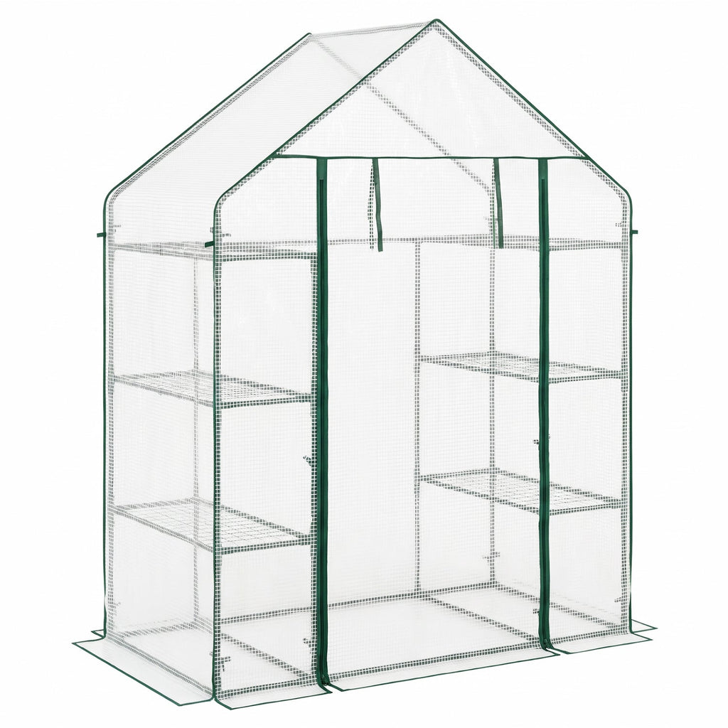 Portable Walk-in Greenhouse with 3 Tiers and 6 Shelves, view 3