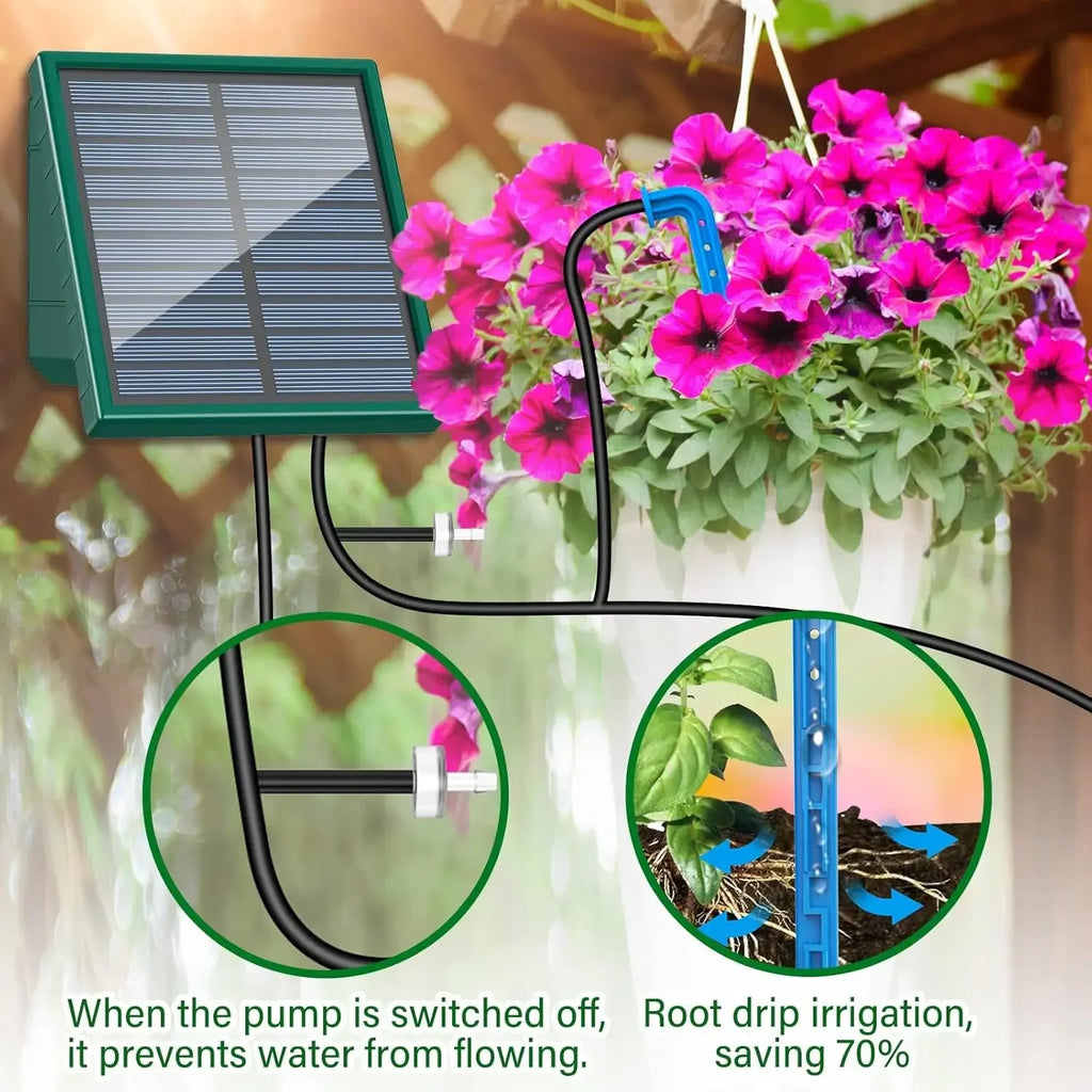 Solar Irrigation System for Garden Balcony Automatic Drip Irrigation System DIY Garden Watering System