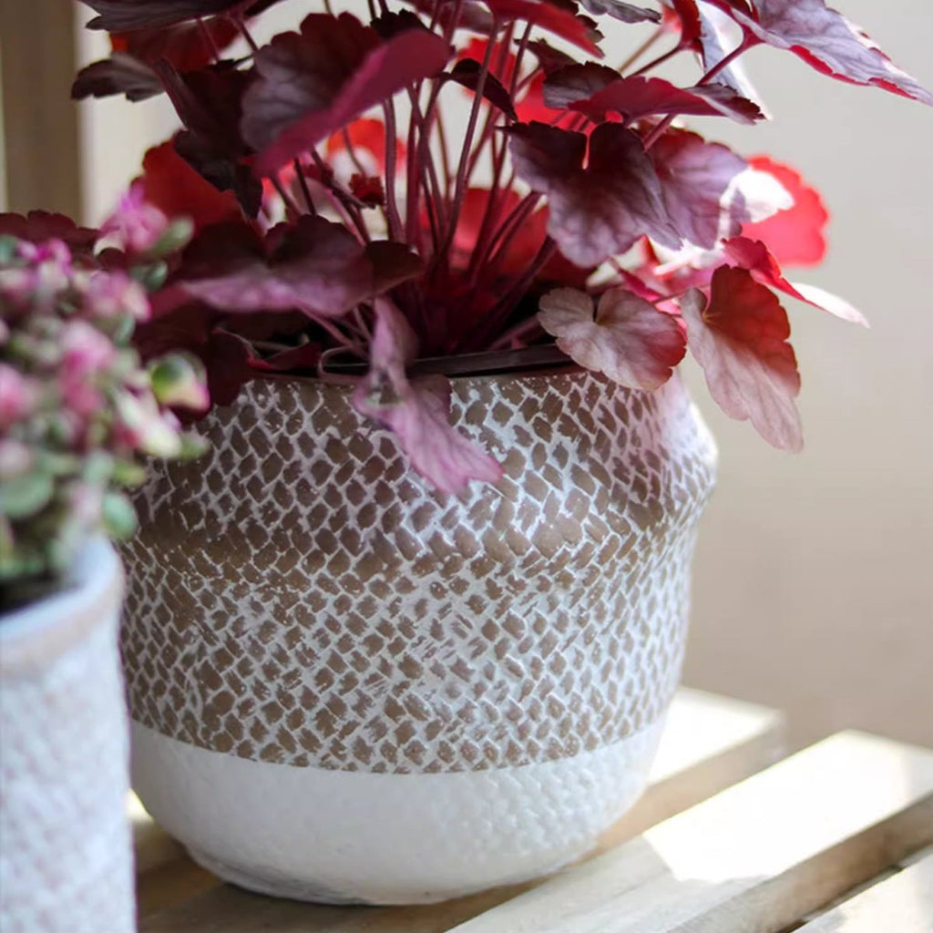 Boho Straw-Look Flower Planter, view 5