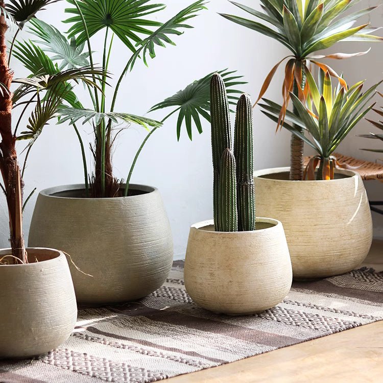 Rustic Globe Cement Planter, view 6