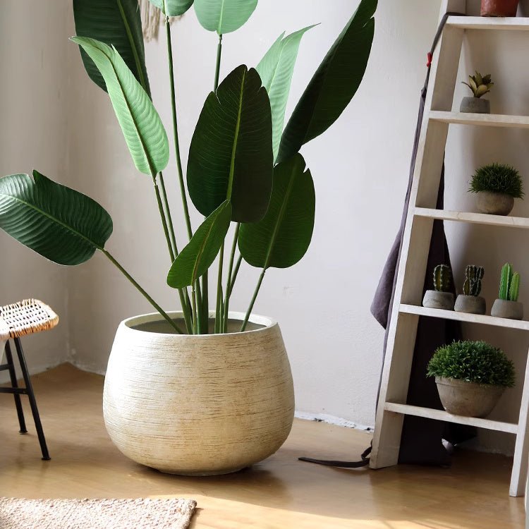 Rustic Globe Cement Planter, view 7