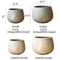 Rustic Globe Cement Planter, view 8