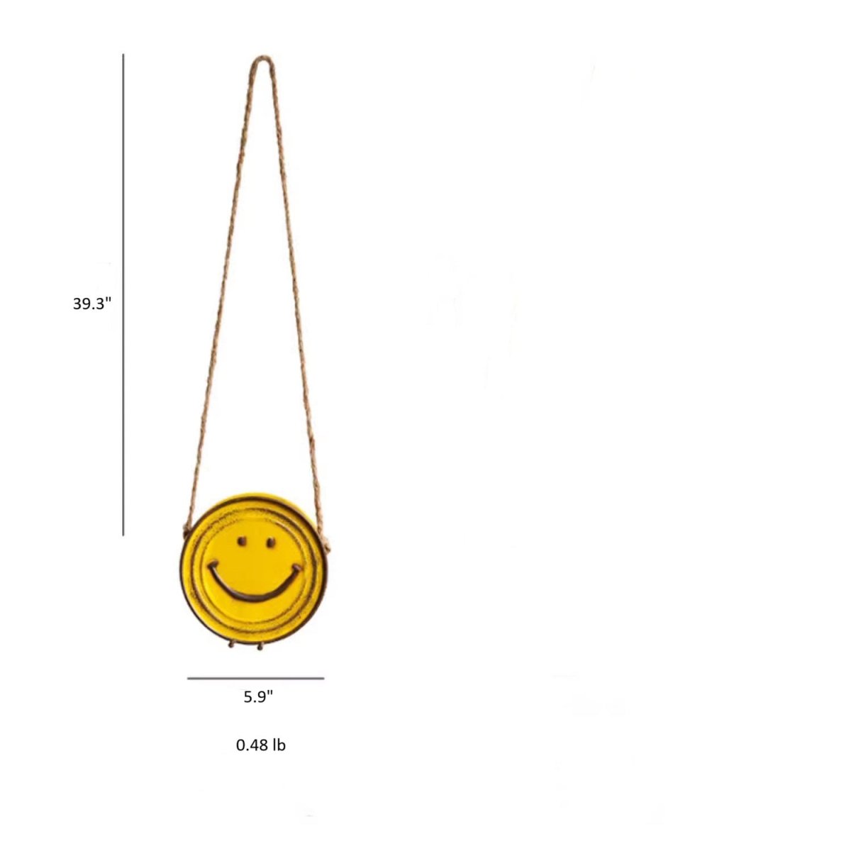 Happy Face Hanging Planter, view 10