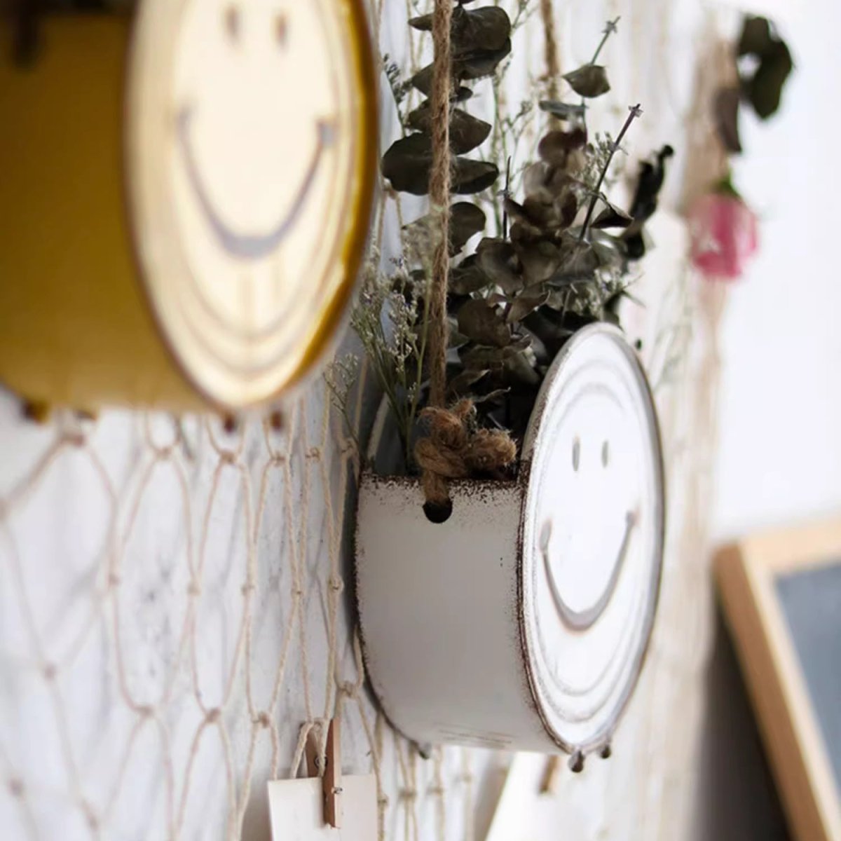 Happy Face Hanging Planter, view 2
