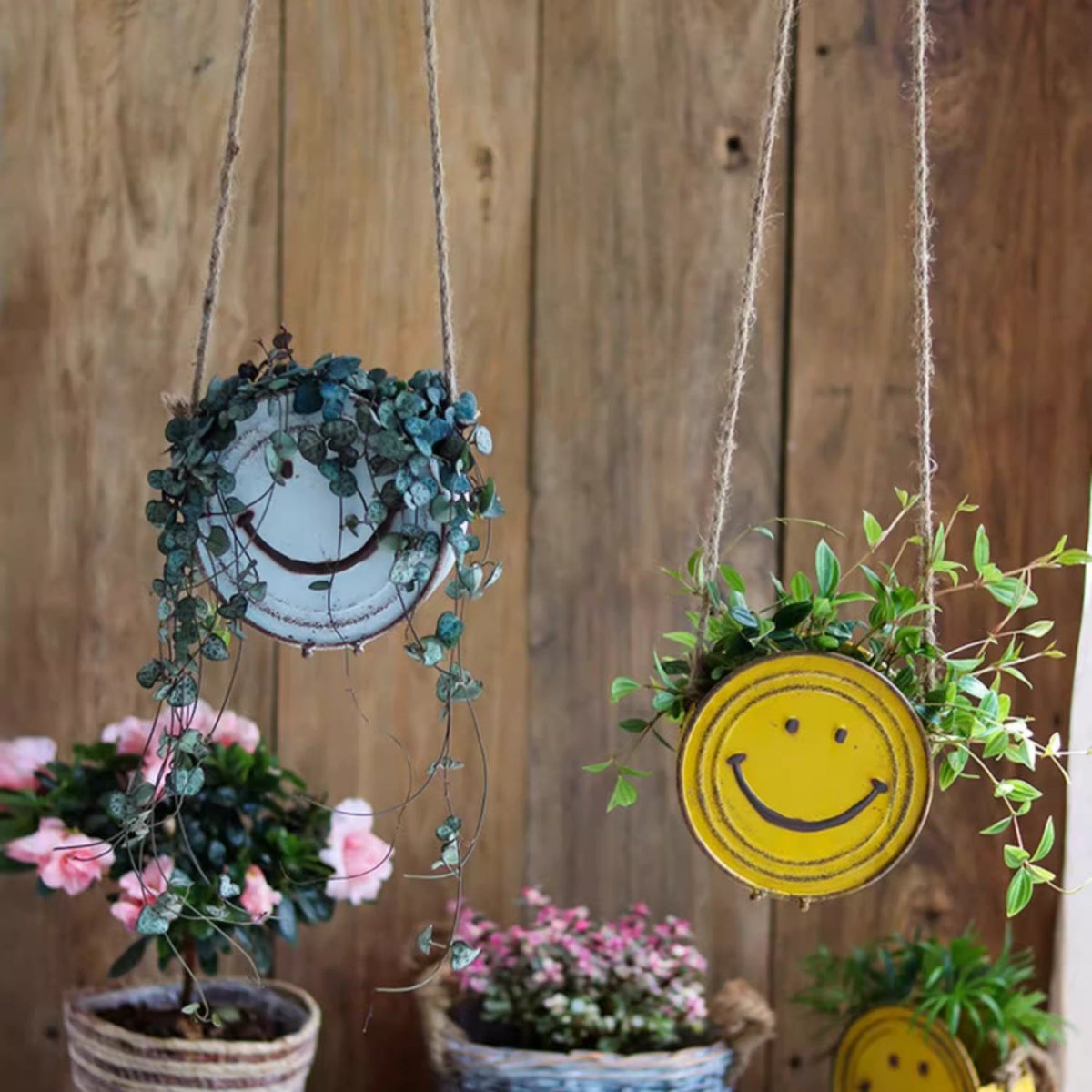 Happy Face Hanging Planter, view 8