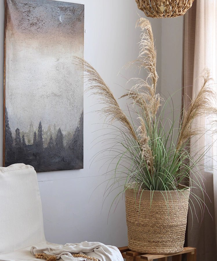 Natural Cylinder Storage and Planter Basket, view 4