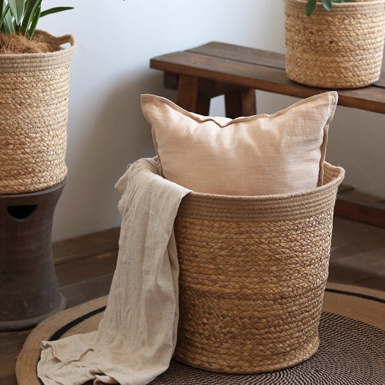 Natural Cylinder Storage and Planter Basket, view 5