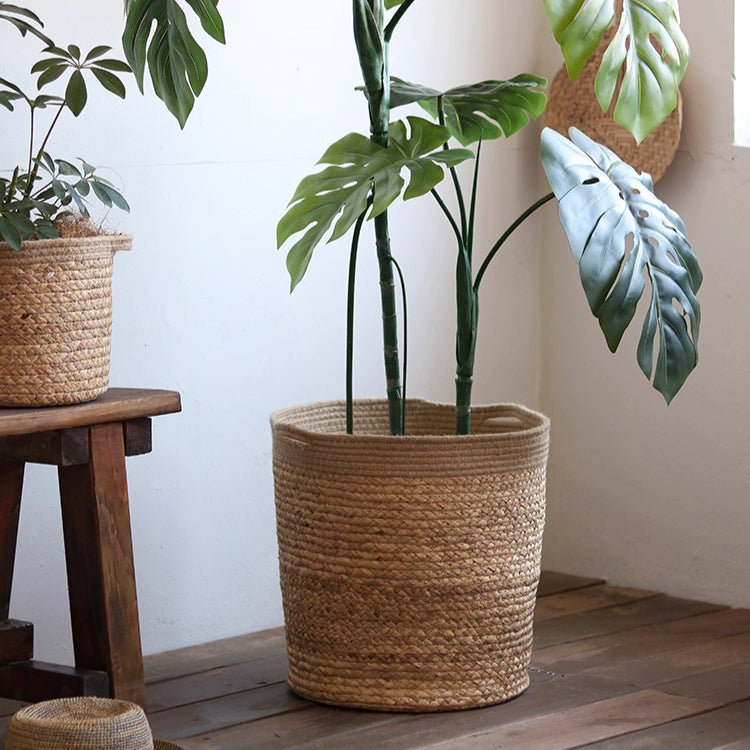 Natural Cylinder Storage and Planter Basket, view 6