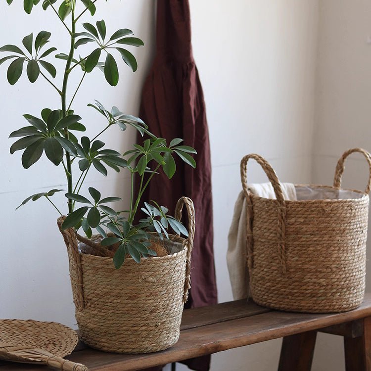 Handwoven Seagrass Basket for Plants, view 4