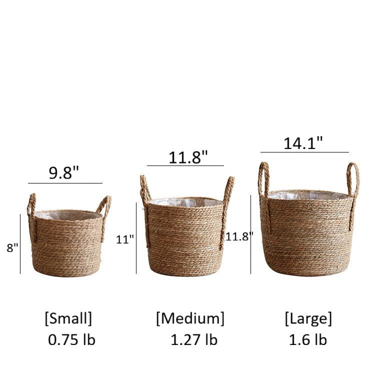 Handwoven Seagrass Basket for Plants, view 8
