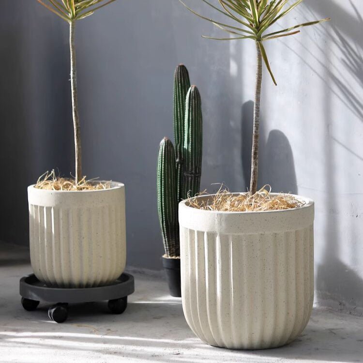 Nordic Vertical Stripe Flower Pot, view 2