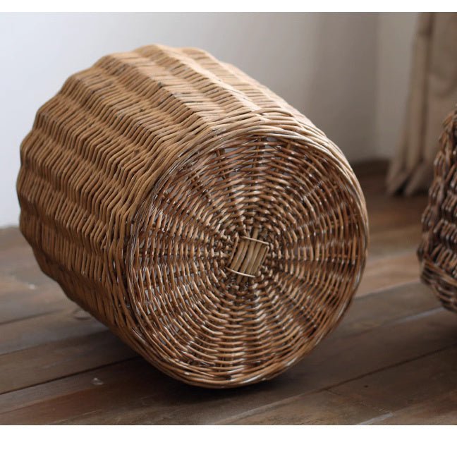 Natural Wicker Floor Planter Basket with Liner, view 7