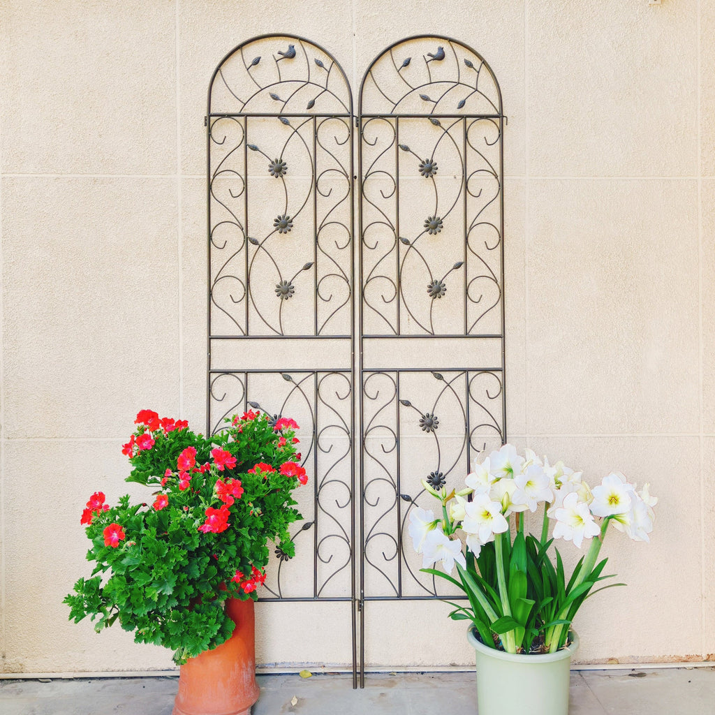 4 Pack Metal Garden Trellis 86.7" x 19.7" Rustproof for Climbing Plants, view 3