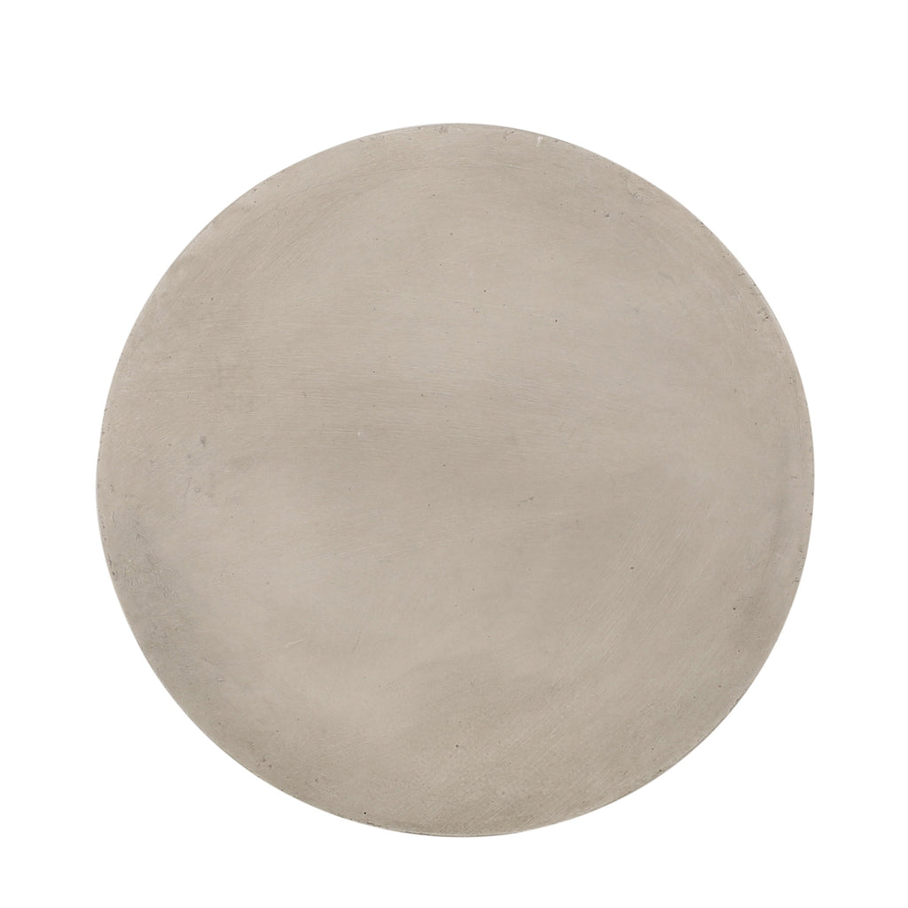 Outdoor Lightweight Concrete Side Table, Light Gray, view 8