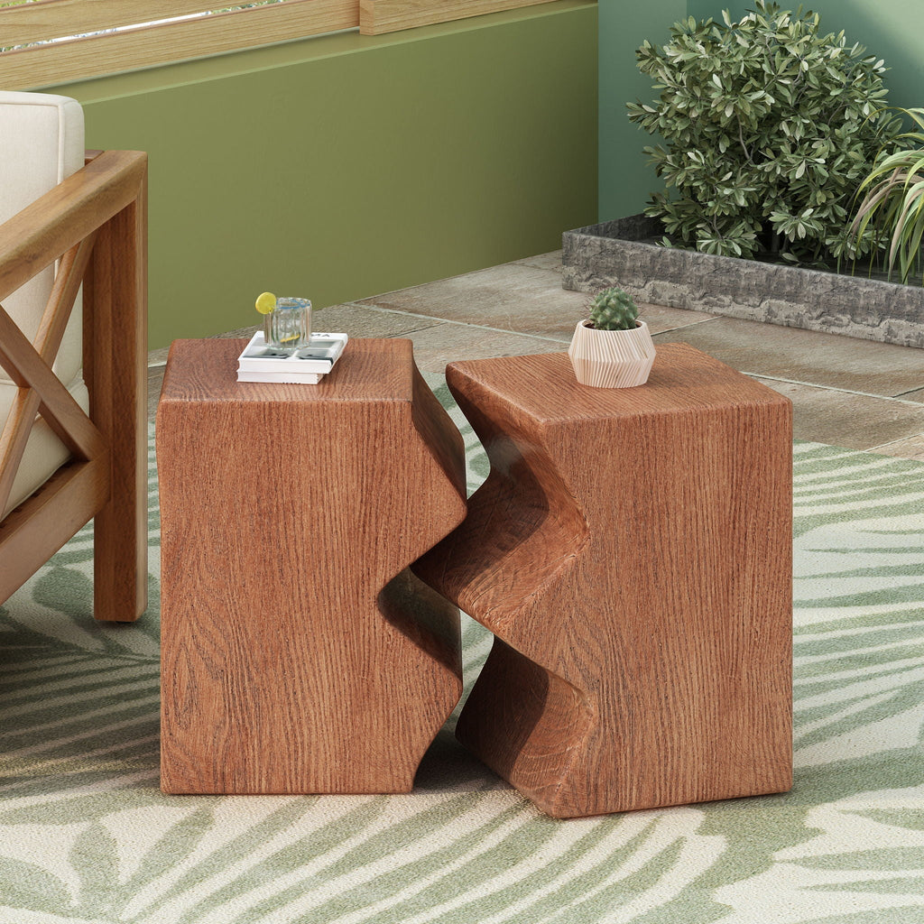 Rectangular Outdoor Indoor Accent Side Table (Set of 2), view 7