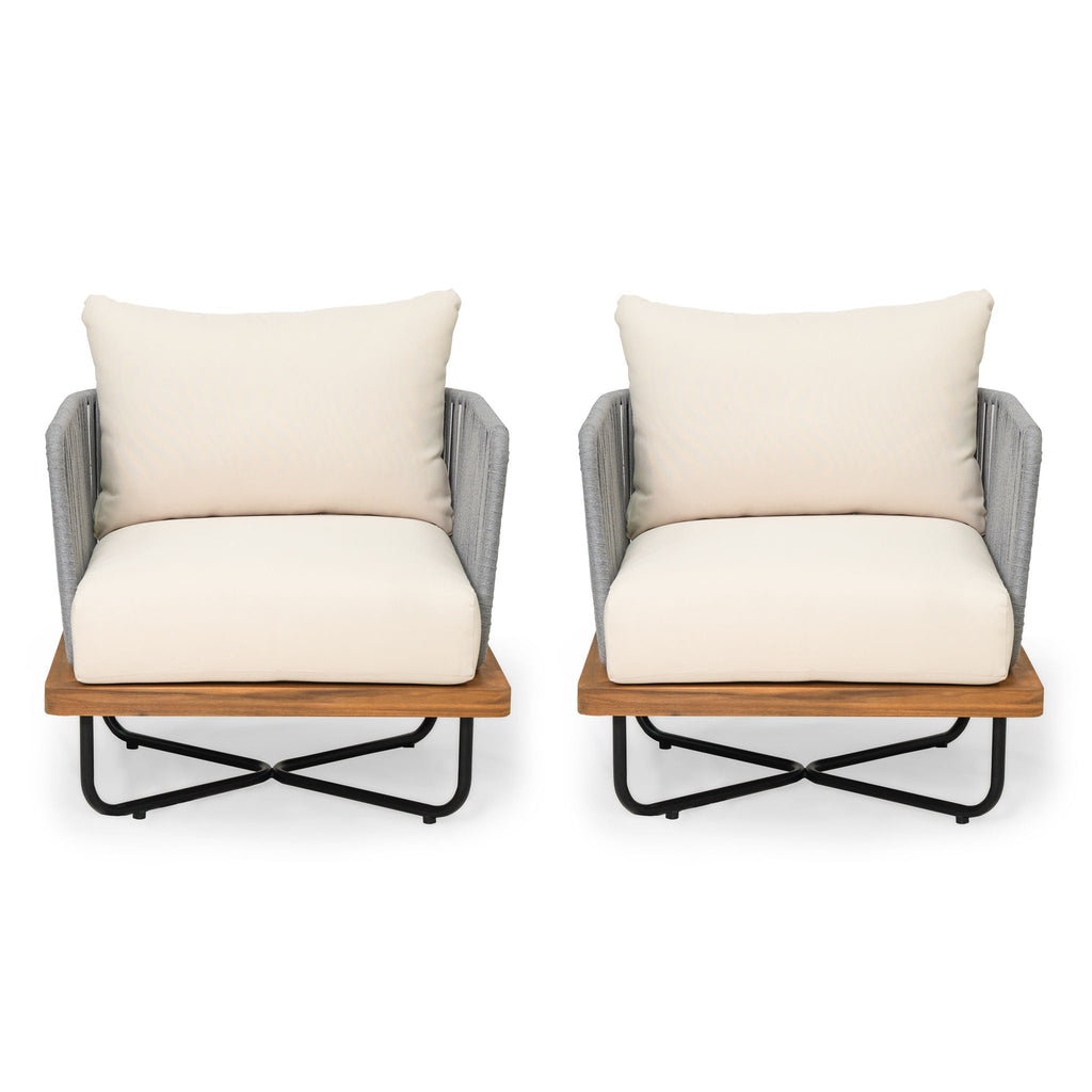 Lucca Outdoor Acacia Wood Chair, view 11
