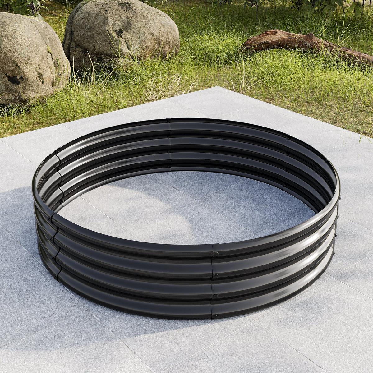 2PCS 47.24" Round Raised Garden Beds for Outdoor Gardening, view 7