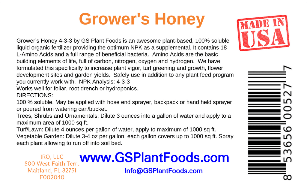Grower's Honey Plant Based Amino Acid, view 6