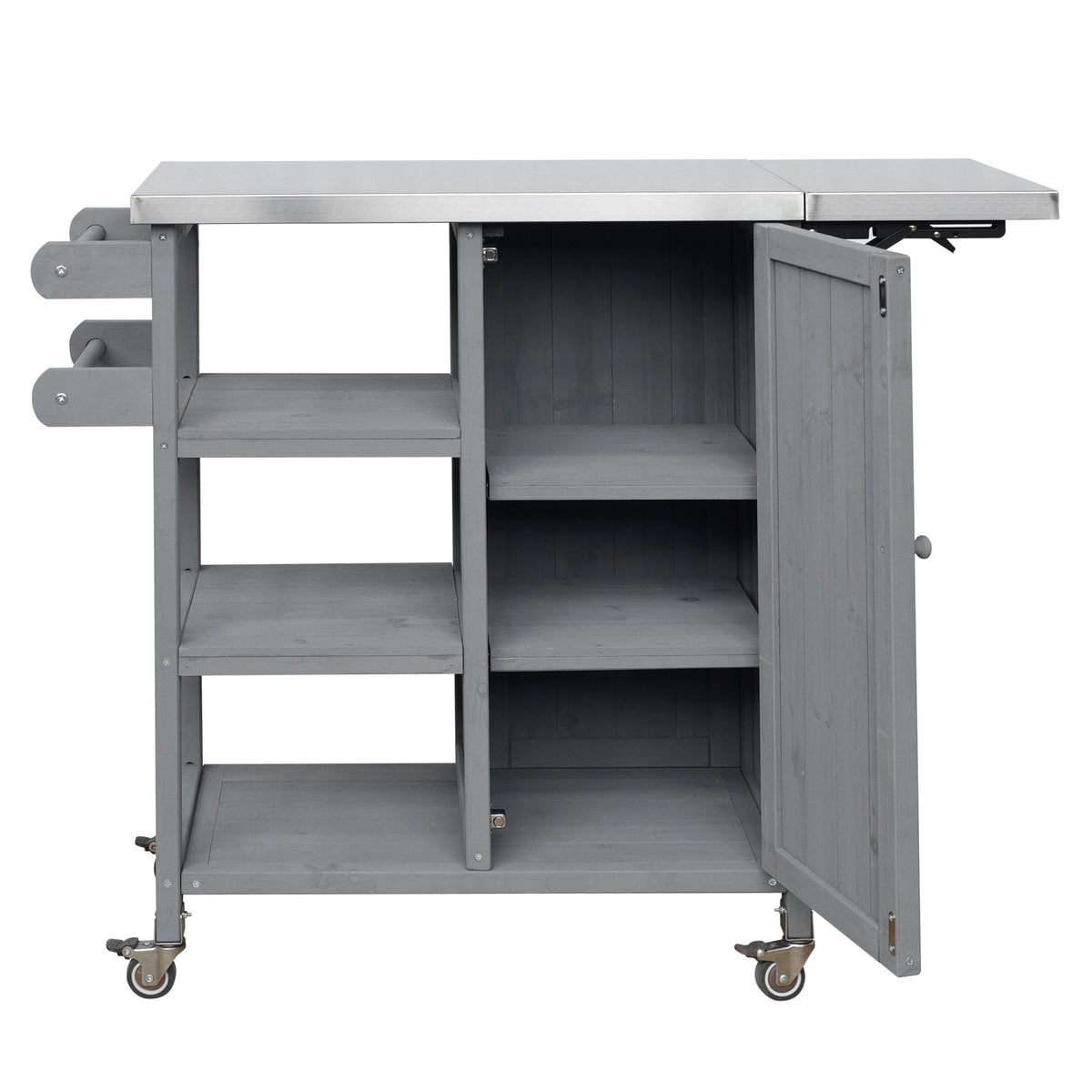 Foldable Outdoor Kitchen Island Patio Kitchen Cart, view 6