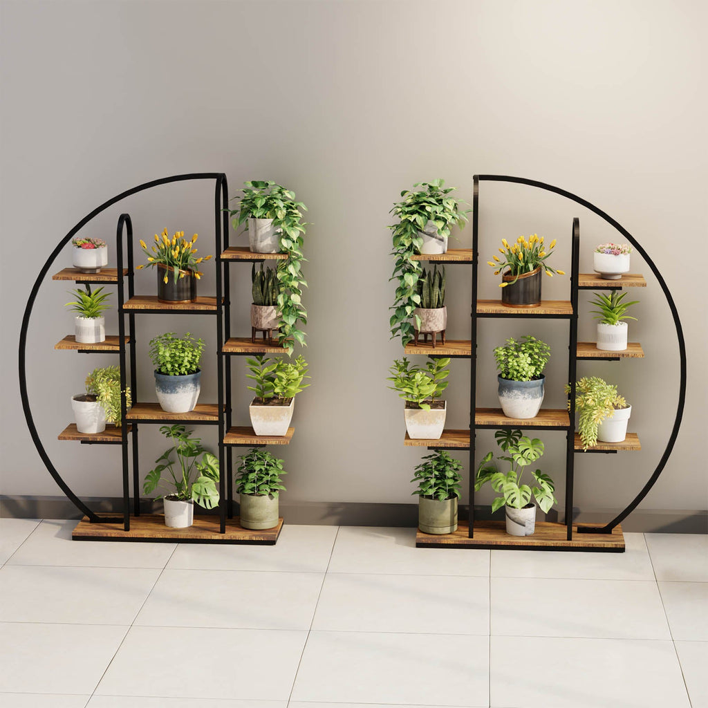 62.2" metal plant stand with grow lights, view 4
