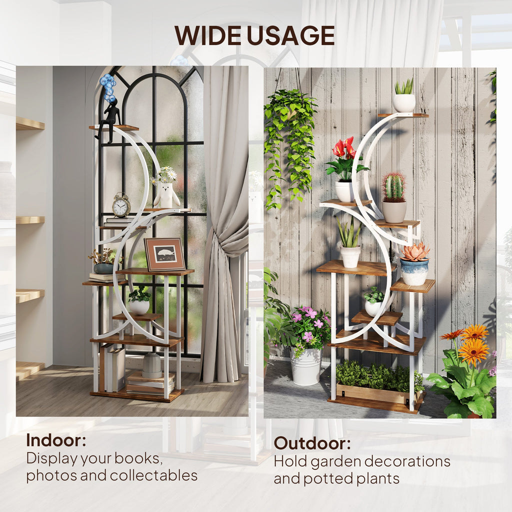Outsunny 8-tier S-shaped plant stand, view 2