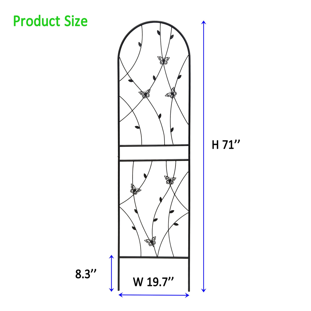 4 Pack Decorative Modern Metal Garden Trellis