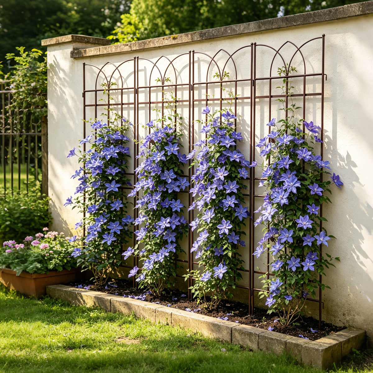 4 Pack Metal Garden Trellis – Brown or Black, view 7