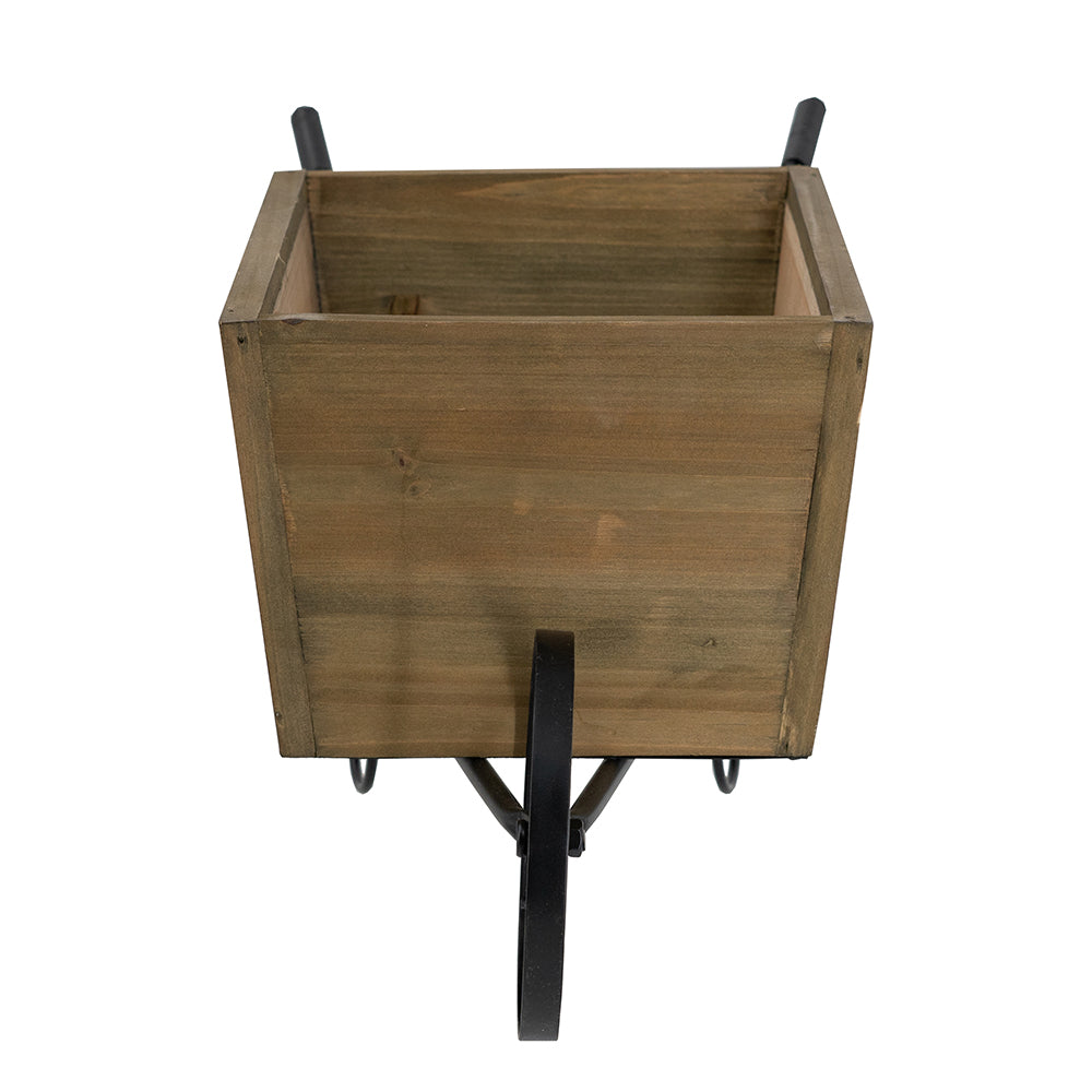Farmhouse Wheelbarrow Planter with Flower Market Sign, view 4