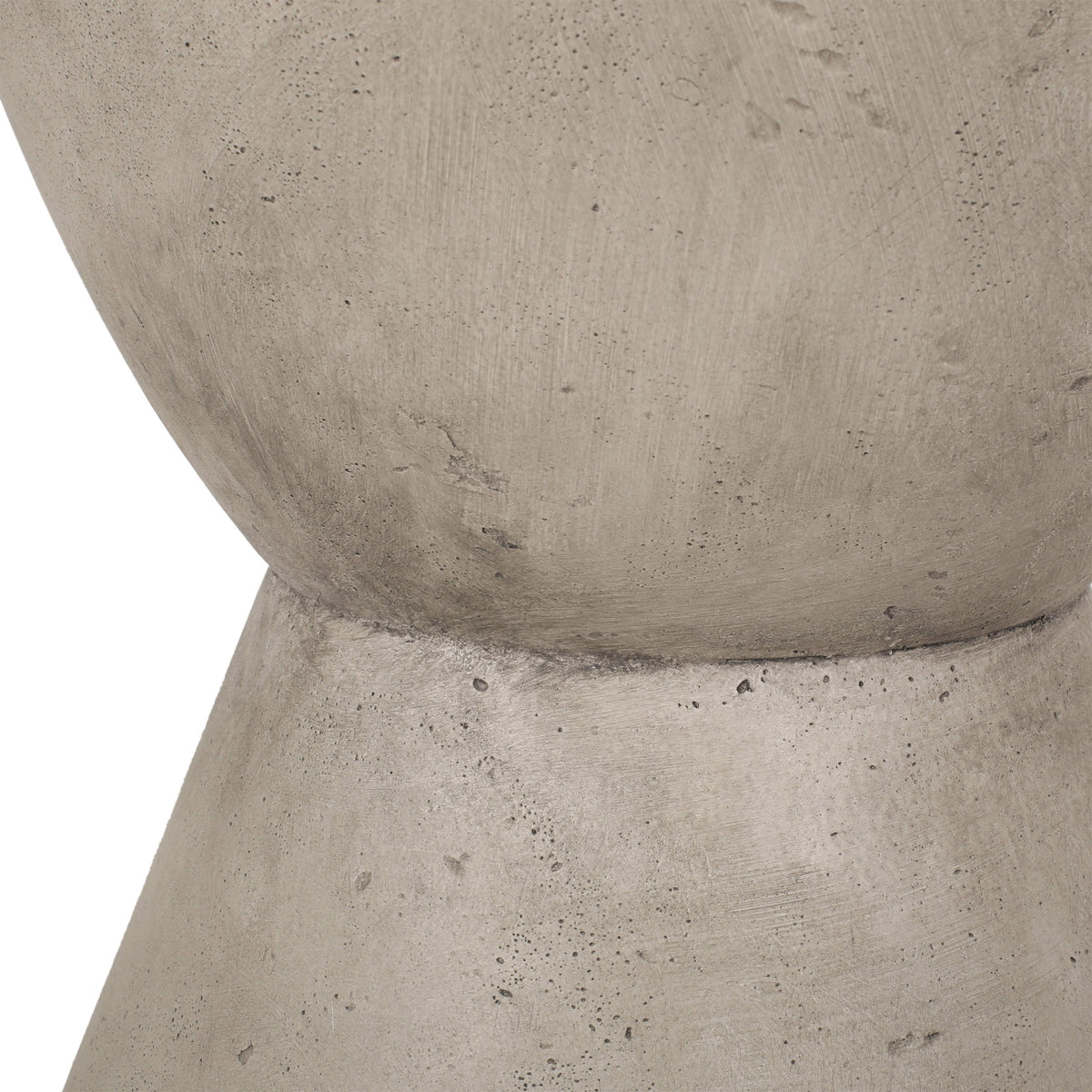 Outdoor Lightweight Concrete Side Table, Light Gray, view 6